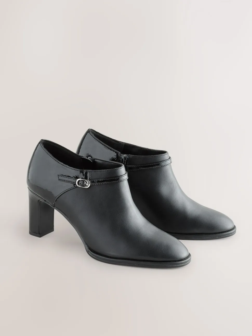 Noir - Bottes Forever Comfort® à bout rond et talon carré avec boucle