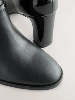Noir - Bottes Forever Comfort® à bout rond et talon carré avec boucle