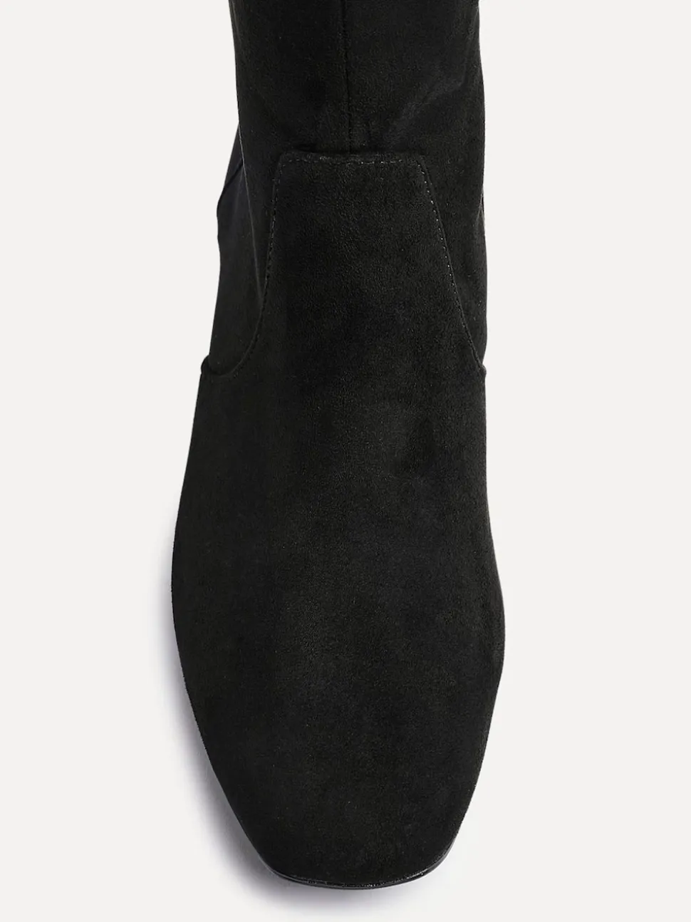 Noir - Bottes Linzi extensibles hauteur genou à talons carrés