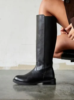 Noir - Bottes Linzi League High avec dos à gousset