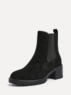 Noir - Bottes Linzi Path à talon carré Chelsea