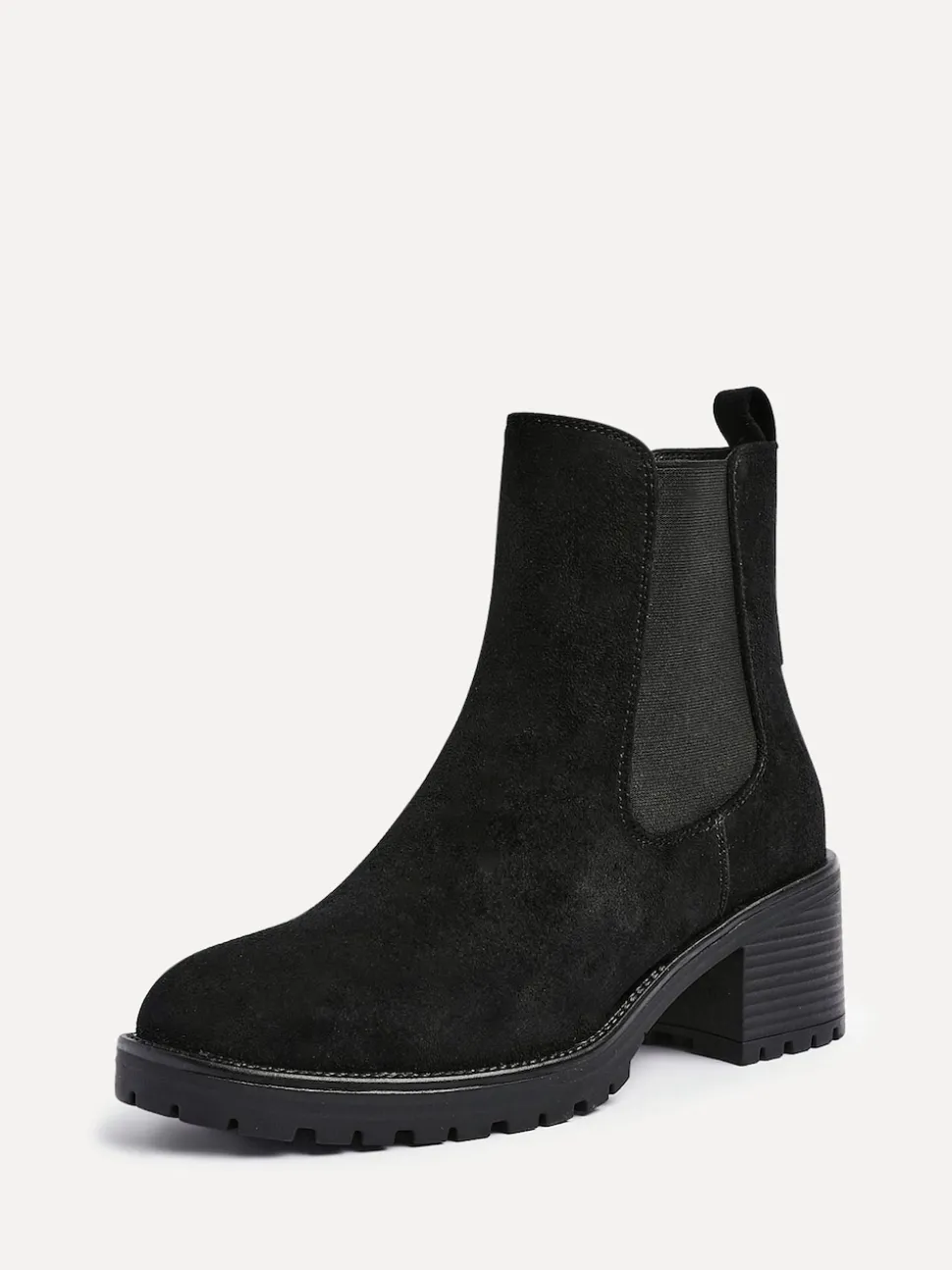 Noir - Bottes Linzi Path à talon carré Chelsea