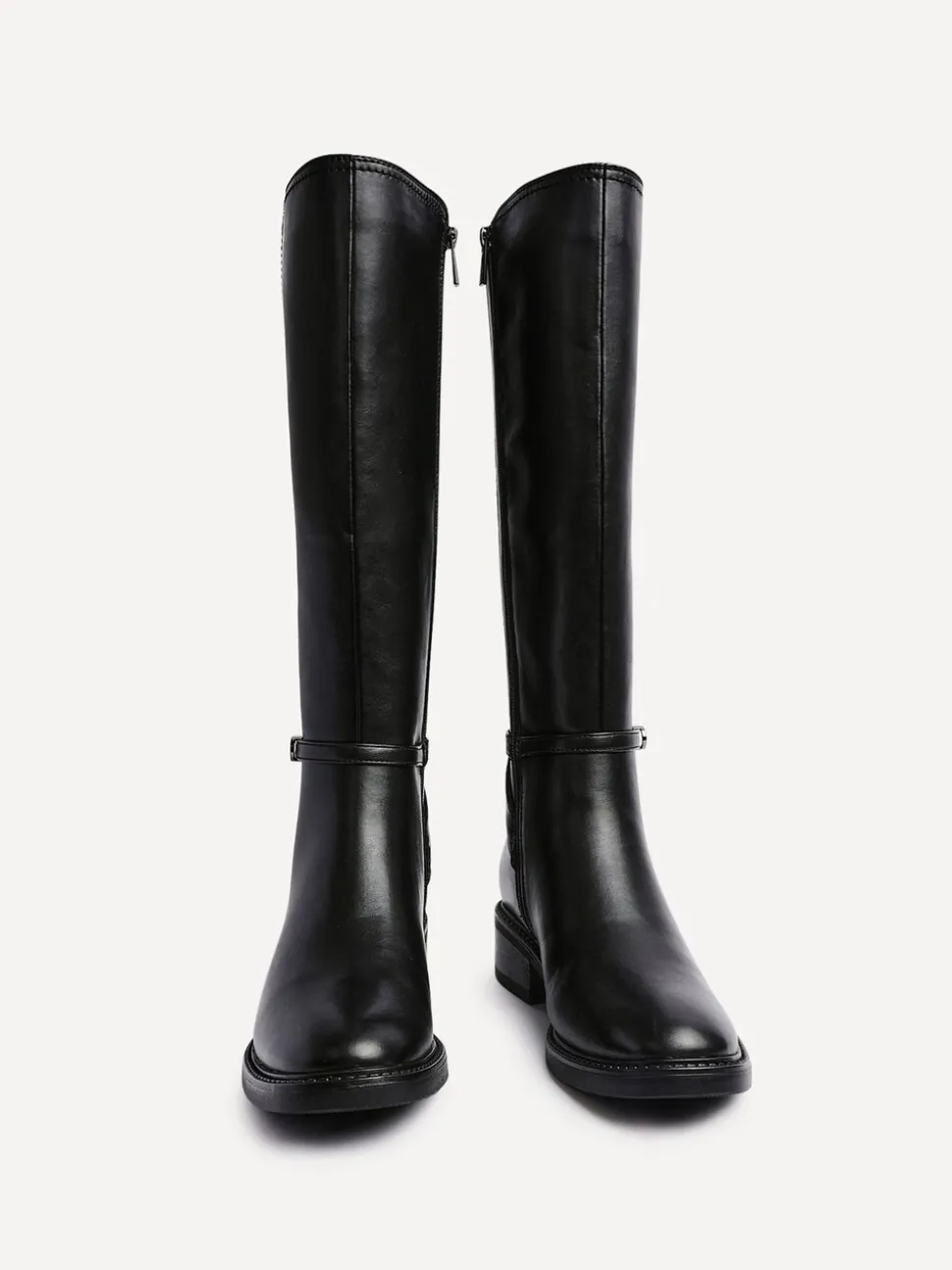 Noir - Bottes Linzi Power hautes avec panneau latéral extensible et détail de boucle