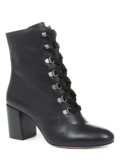 Noir - Bottines à talons Liana pour femme à lacets