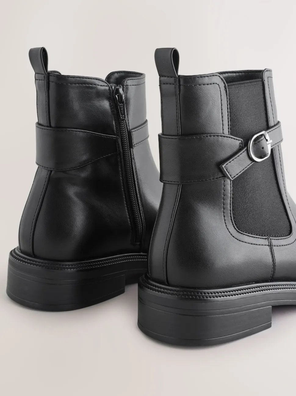 Noir - Bottines Chelsea à boucles