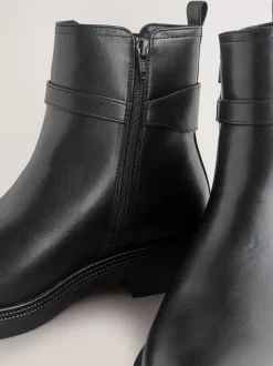 Noir - Bottines Chelsea à boucles