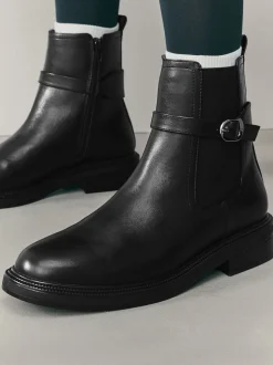 Noir - Bottines Chelsea à boucles