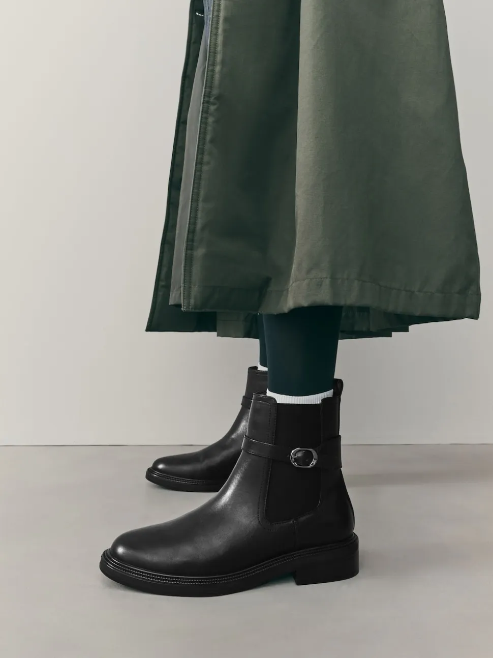 Noir - Bottines Chelsea à boucles