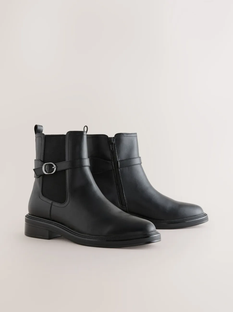 Noir - Bottines Chelsea à boucles