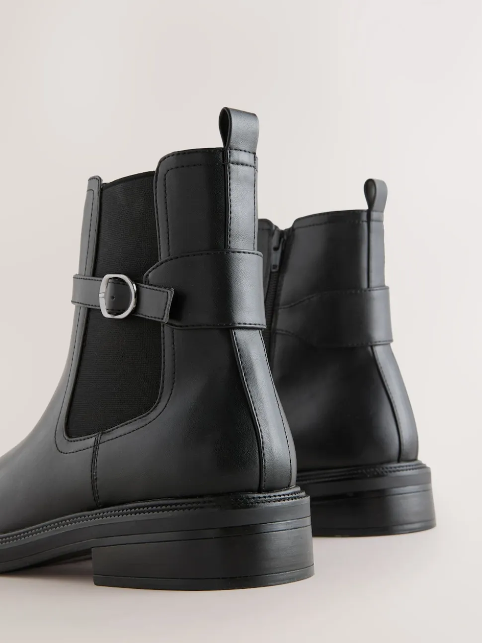 Noir - Bottines Chelsea à boucles