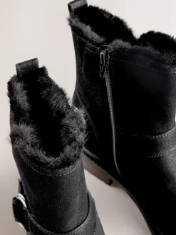 Noir - Bottines Forever Comfort® en fourrure synthétique