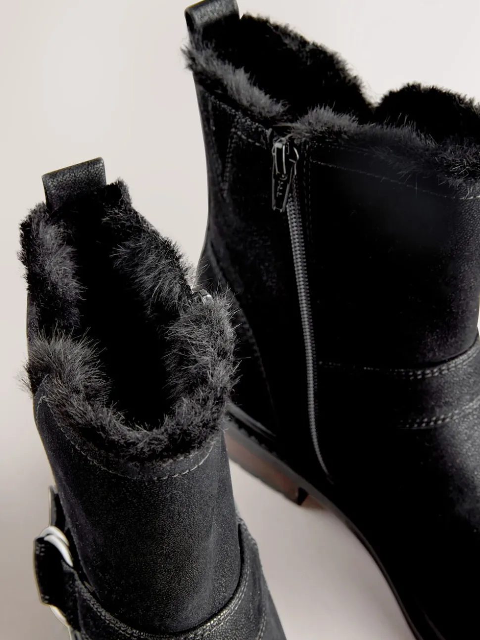 Noir - Bottines Forever Comfort® en fourrure synthétique