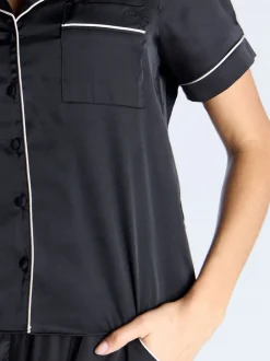 Noir - Boux Avenue Luxe pyjama short en satin
