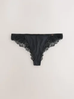 Noir - Caleçons brésiliens Lipsy en dentelle
