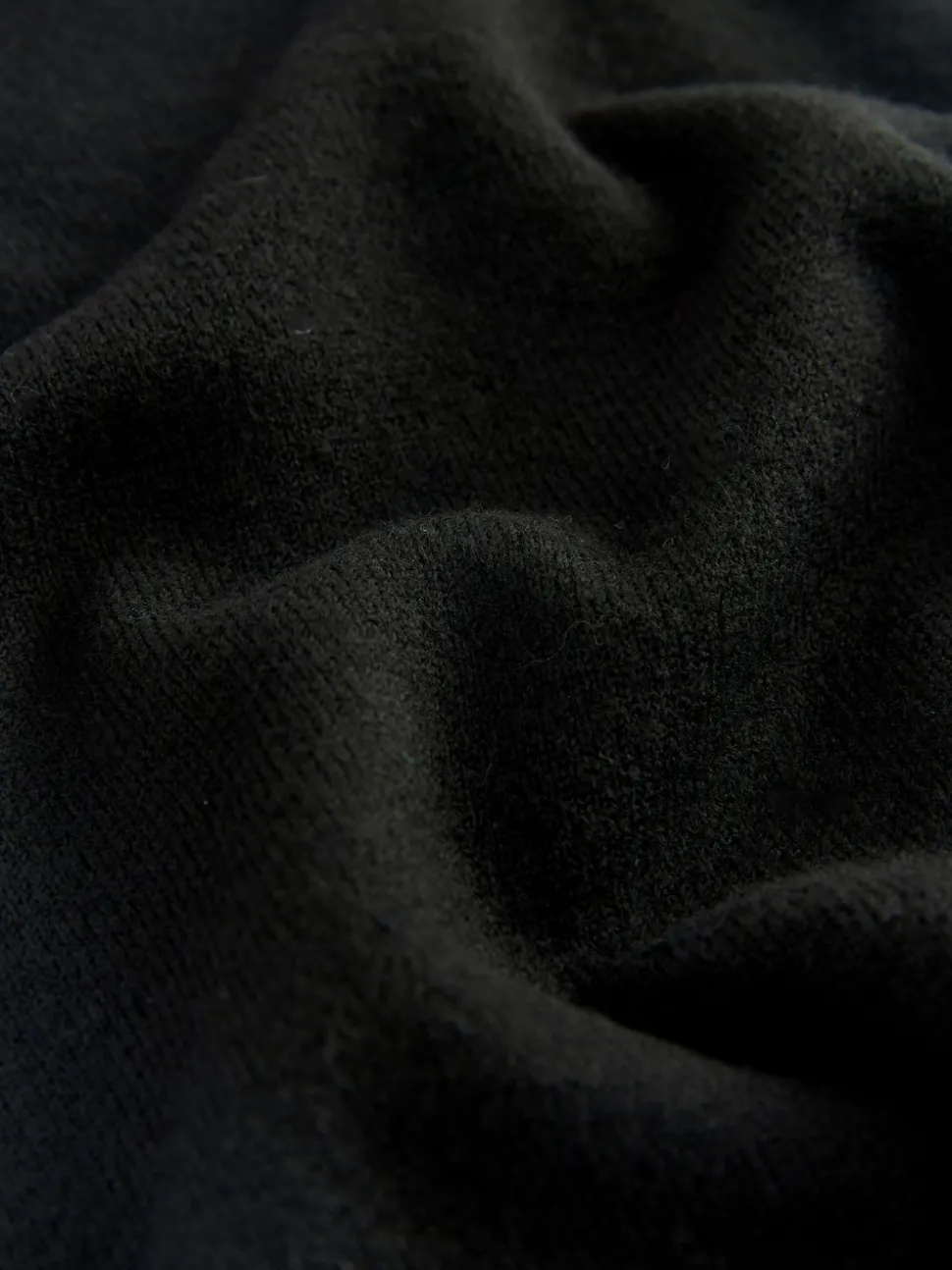 Noir - Cardigan ajusté ultra-doux à col rond en laine