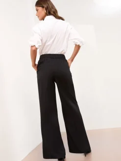 Noir à ceinture - Pantalon large Lipsy