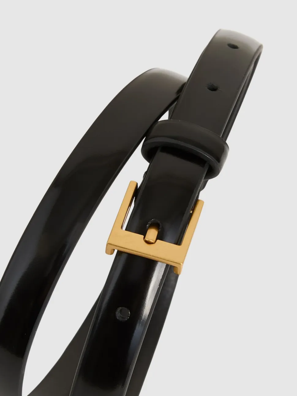 Noir - Ceinture fine en cuir Reiss Holly