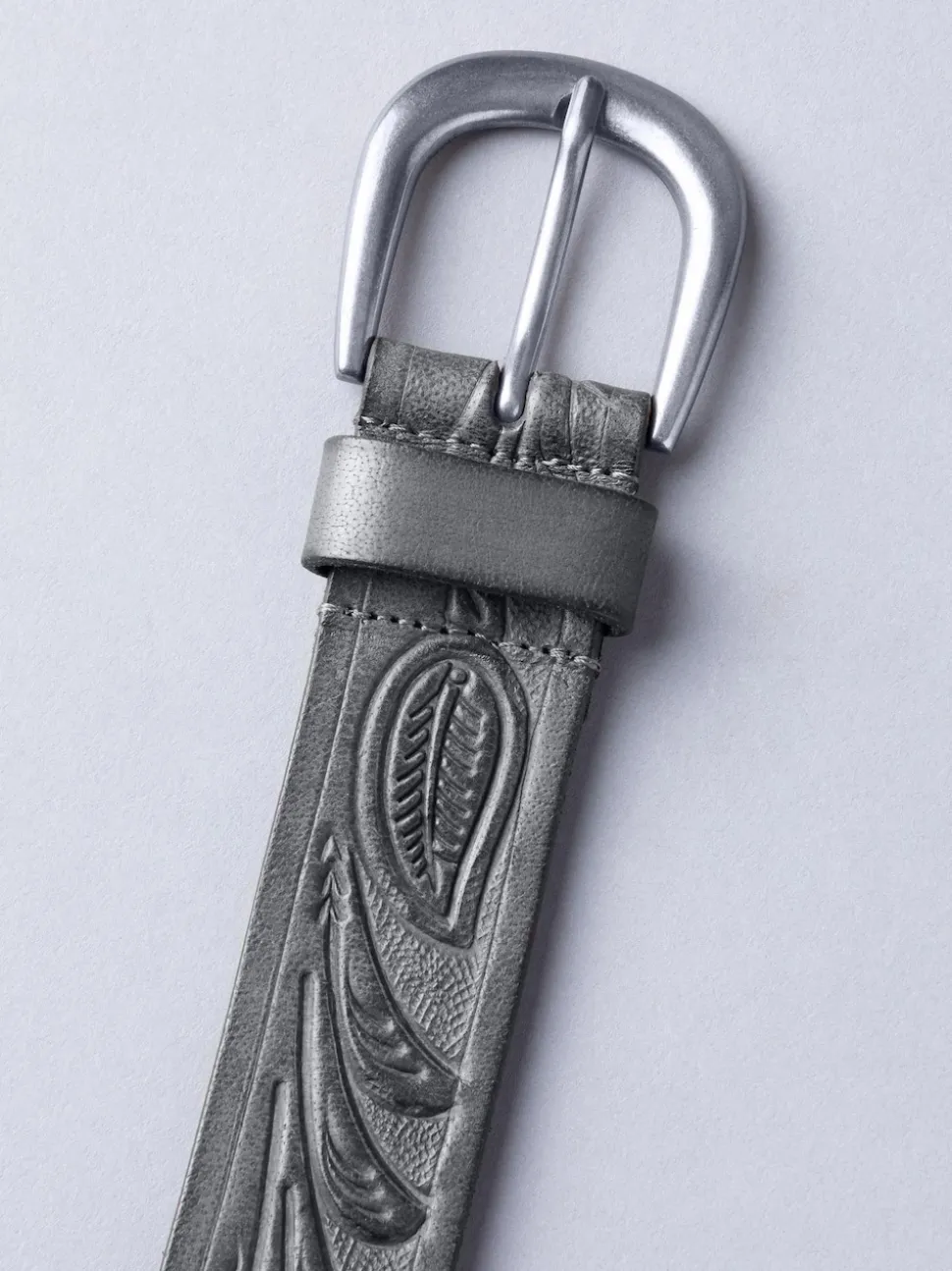 Noir - Ceinture Lakeland en cuir en relief