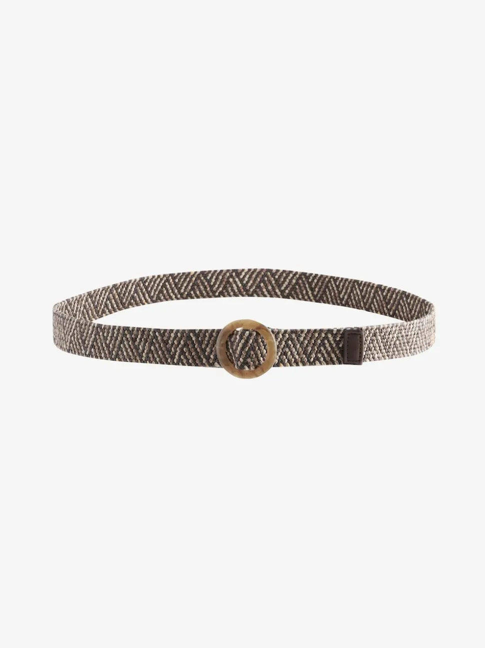 Noir - Ceinture large effet raphia à boucle carrée