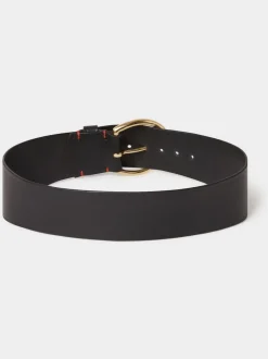 Noir - Ceinture Osprey London The Oversize à boucle en cuir