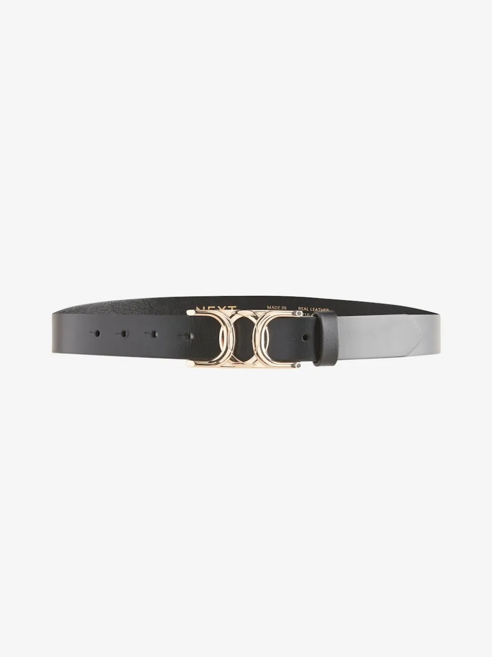 Noir - Ceinture Regular Statement en cuir à boucle