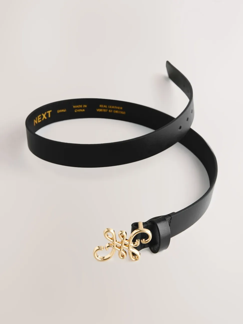 Noir - Ceinture Regular Statement en cuir à boucle