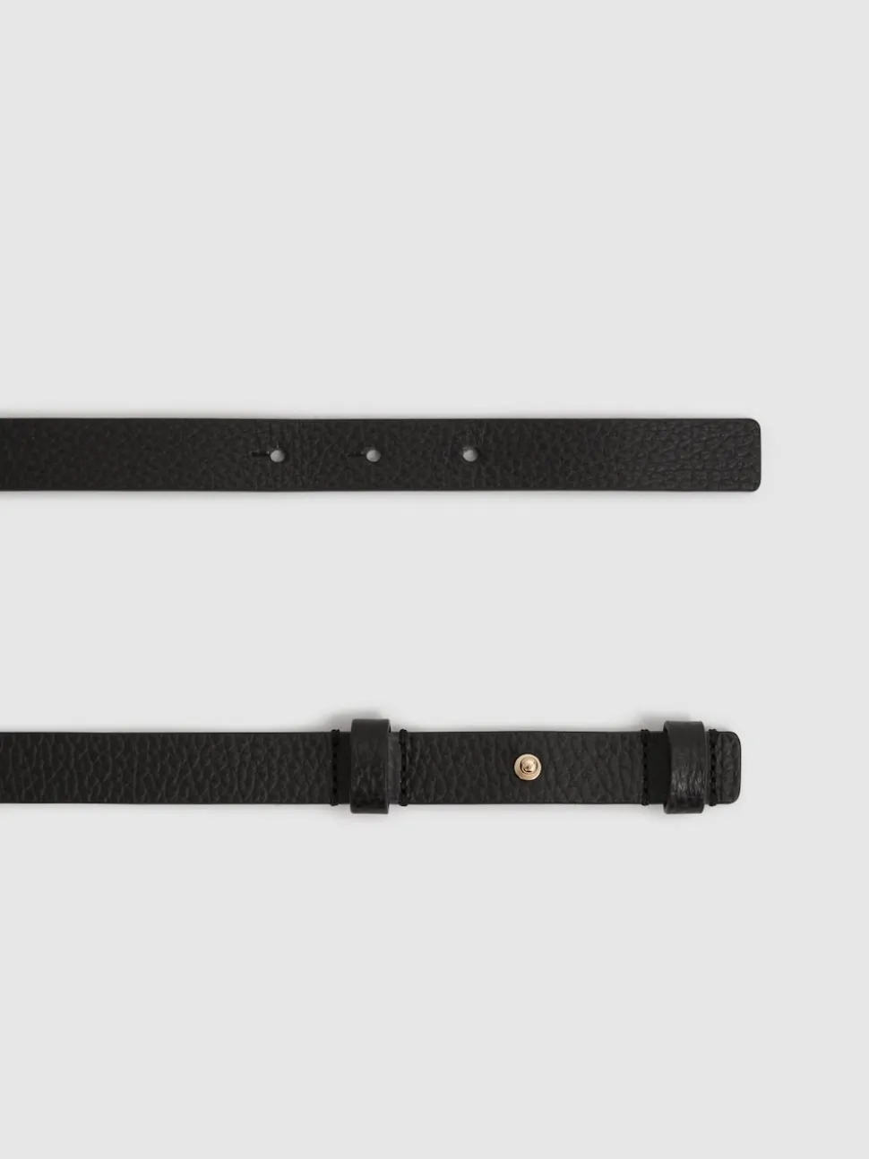 Noir - Ceinture REISS Hayley en cuir à charnières carrées