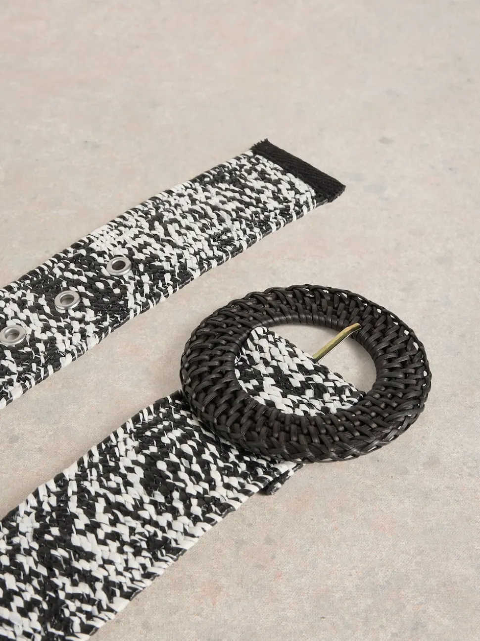 Noir - Ceinture White Stuff en raphia