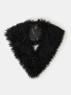 Noir - Écharpe Accessorize Shaggy en fausse fourrure