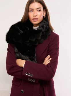 Noir - Écharpe Lipsy en fausse fourrure