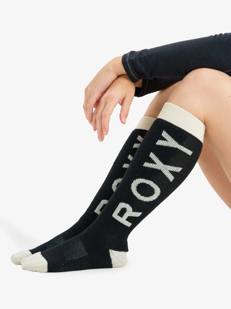 Noir - Chaussettes de ski Roxy Shred Time à logo