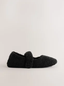Noir - Chaussons Borg Ballet