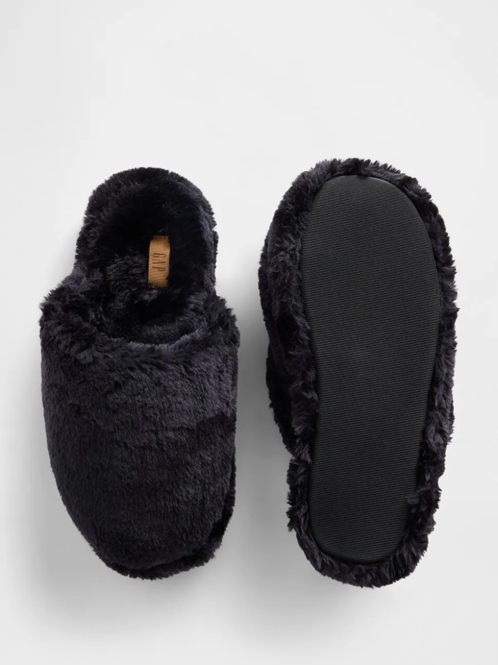 Noir - Chaussons Gap en fausse fourrure