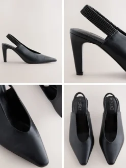 Noir - Chaussures à talons hauts à bout pointu
