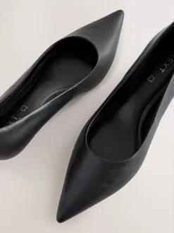 Noir - Chaussures à talons Forever Comfort® en cuir à bout pointu