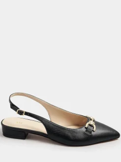 Noir - Chaussures Long Tall Sally à bride arrière bordées de métal
