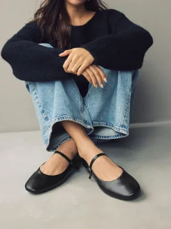 Noir - Chaussures Mary Jane à bout rond
