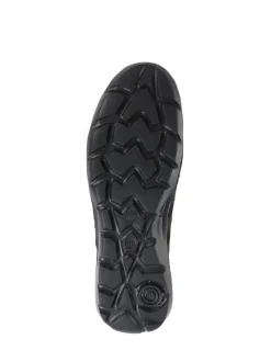 Noir - Chaussures Pavers en cuir décontractées coupe large pour femme