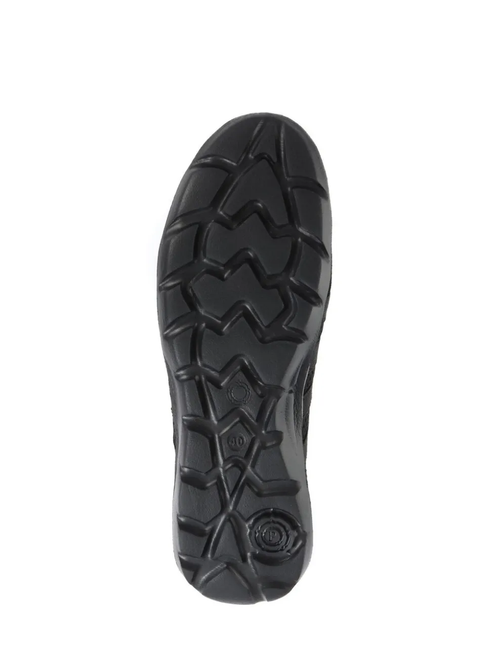 Noir - Chaussures Pavers en cuir décontractées coupe large pour femme