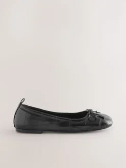 Noir - Chaussures plates Forever Comfort® à bout carré avec nœud