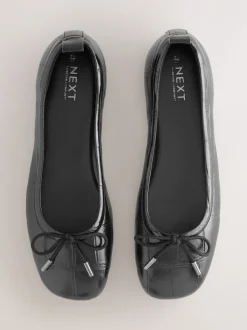 Noir - Chaussures plates Forever Comfort® à bout carré avec nœud