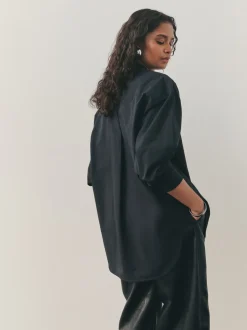 Noir - Chemise décontractée en pur coton Simply Ordinary