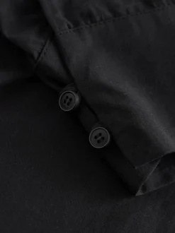 Noir - Chemise décontractée en pur coton Simply Ordinary