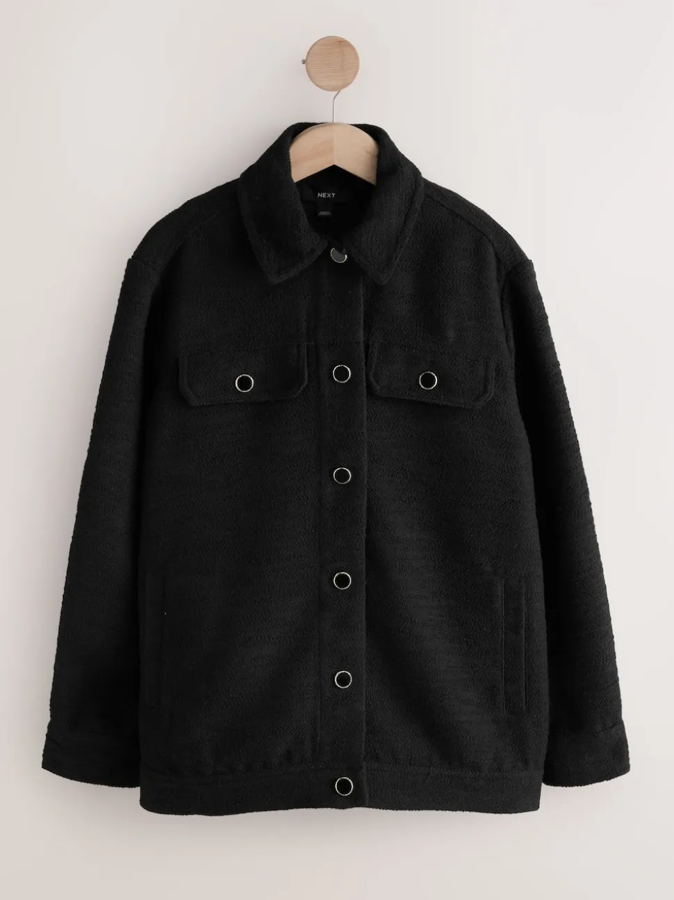 Noir - Chemise-chemise bouclée
