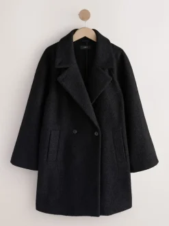 Noir - Coatigan boutonné Revere
