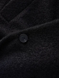 Noir - Coatigan boutonné Revere