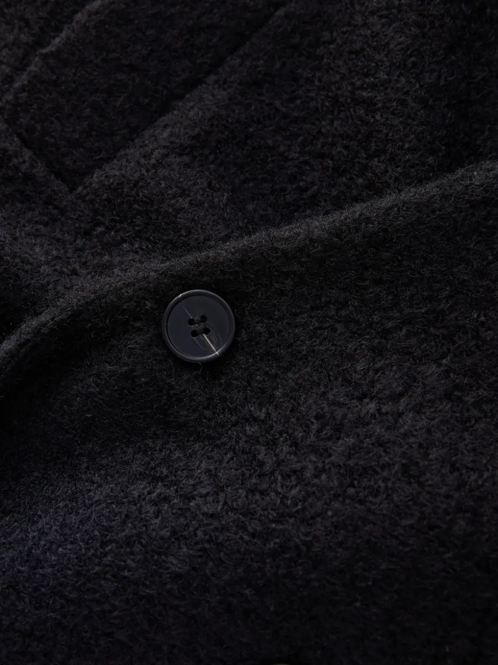 Noir - Coatigan boutonné Revere