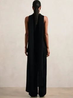 Noir - Combinaison cape ample Reiss Farley