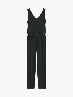 Noir - Combinaison courte en jersey Hush