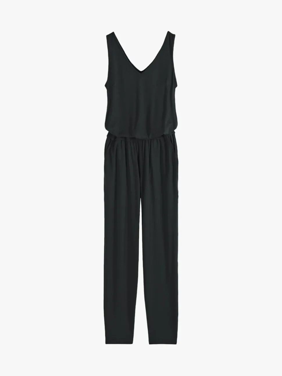 Noir - Combinaison courte en jersey Hush